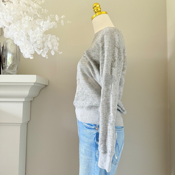 Iro Burnout Sweatshirt in Heather Grey, Sz S - Picture 3 of 8